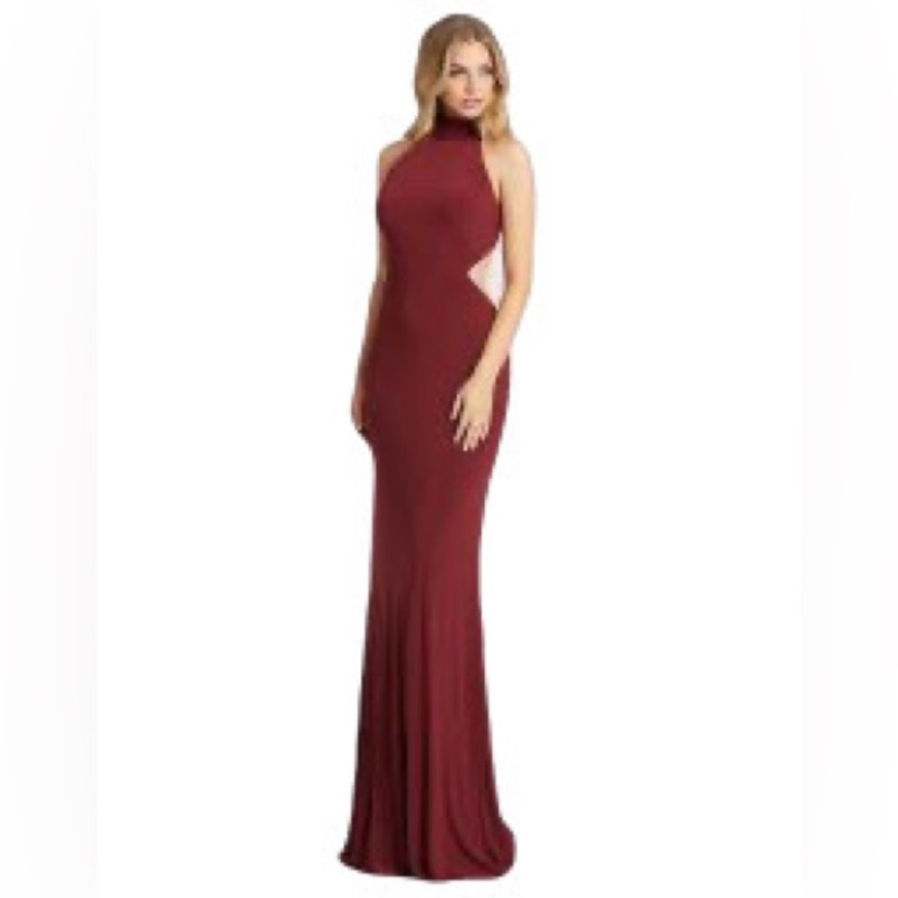 Alyce Paris High Neck Strappy Back Sheath Dress, size 00